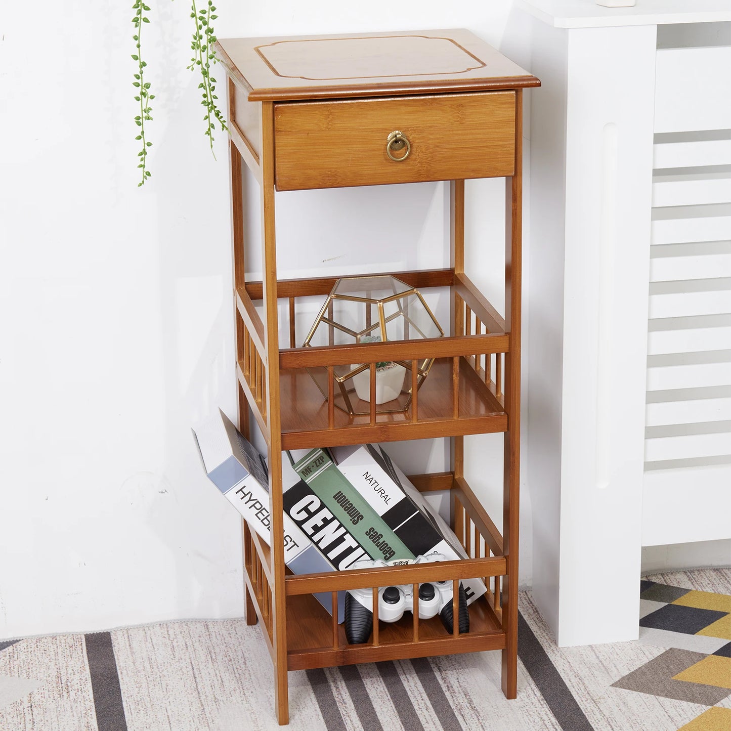 Bamboo 3-Tier Bedside Side End Table - Homevalley.co.uk