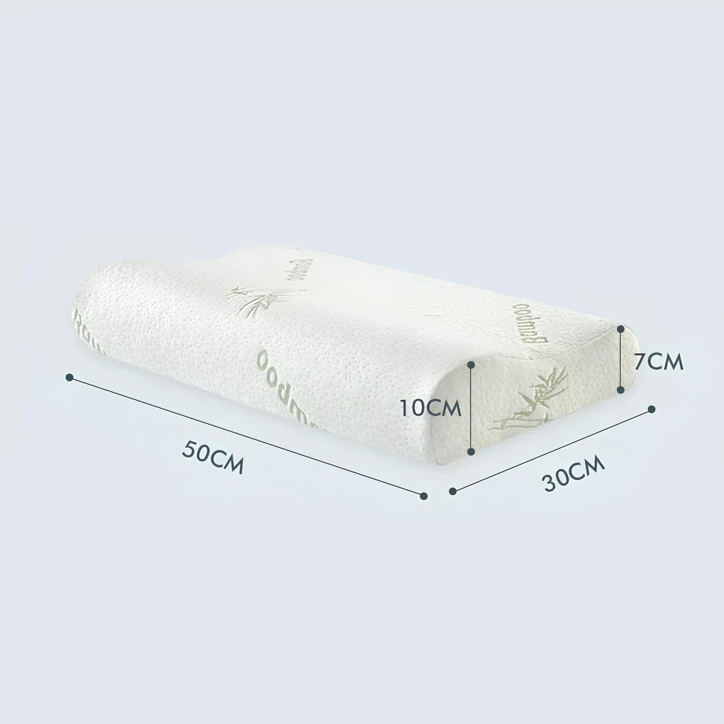 Bamboo Fiber Slow Rebound Memory Foam Orthopedic Pillow - Homevalley.co.uk