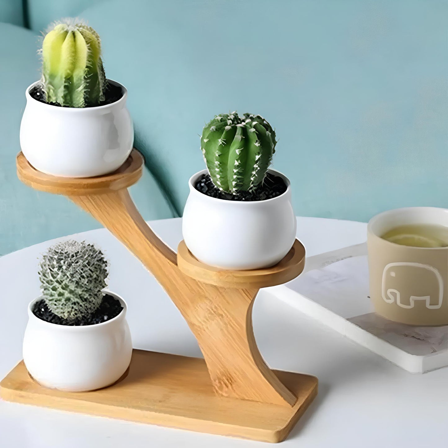 Bamboo Wood Flowerpot Holder Plant Stand - Homevalley.co.uk
