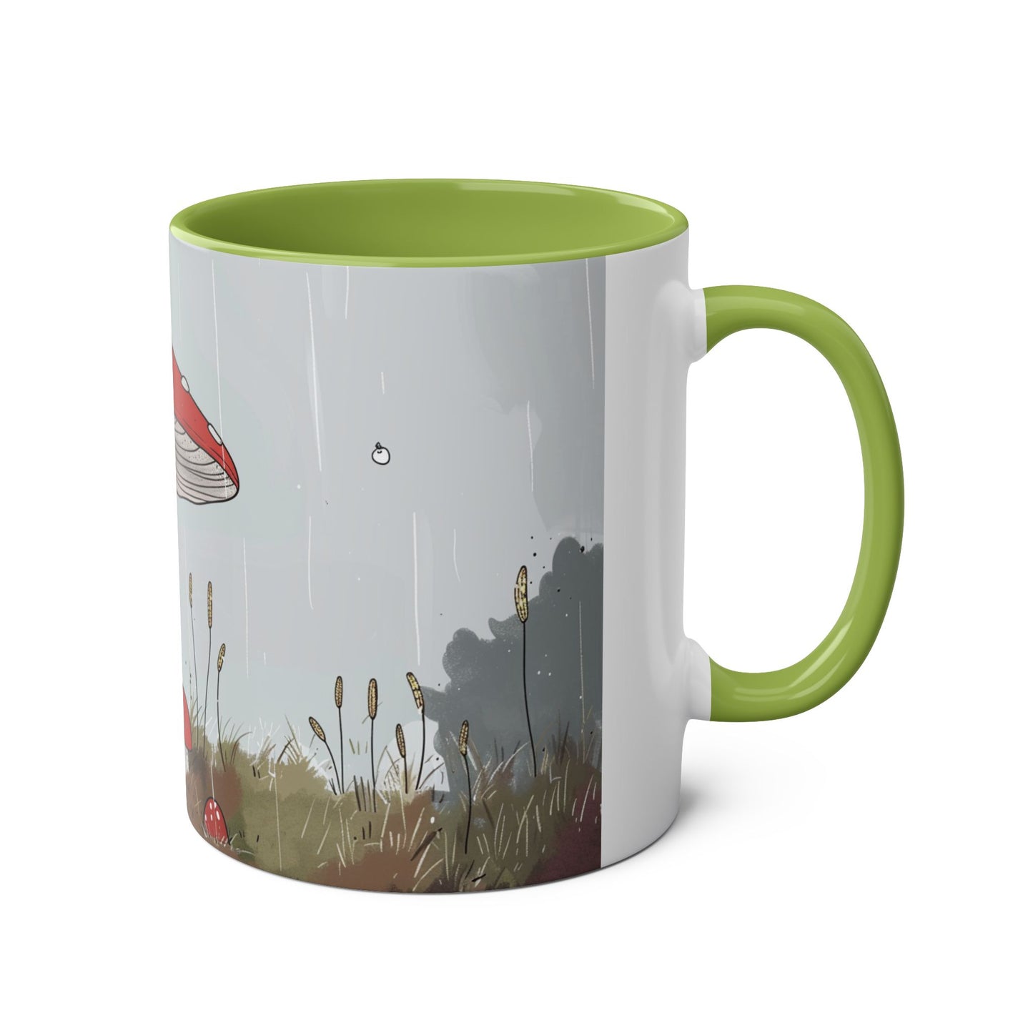 Black Cat and Mushroom Coffee Mug, Best Funny Tea Mug, Gift For Friends, Cute Birthday Coffee Cup, Two - Tone Coffee Mug , 11oz - Homevalley.co.uk