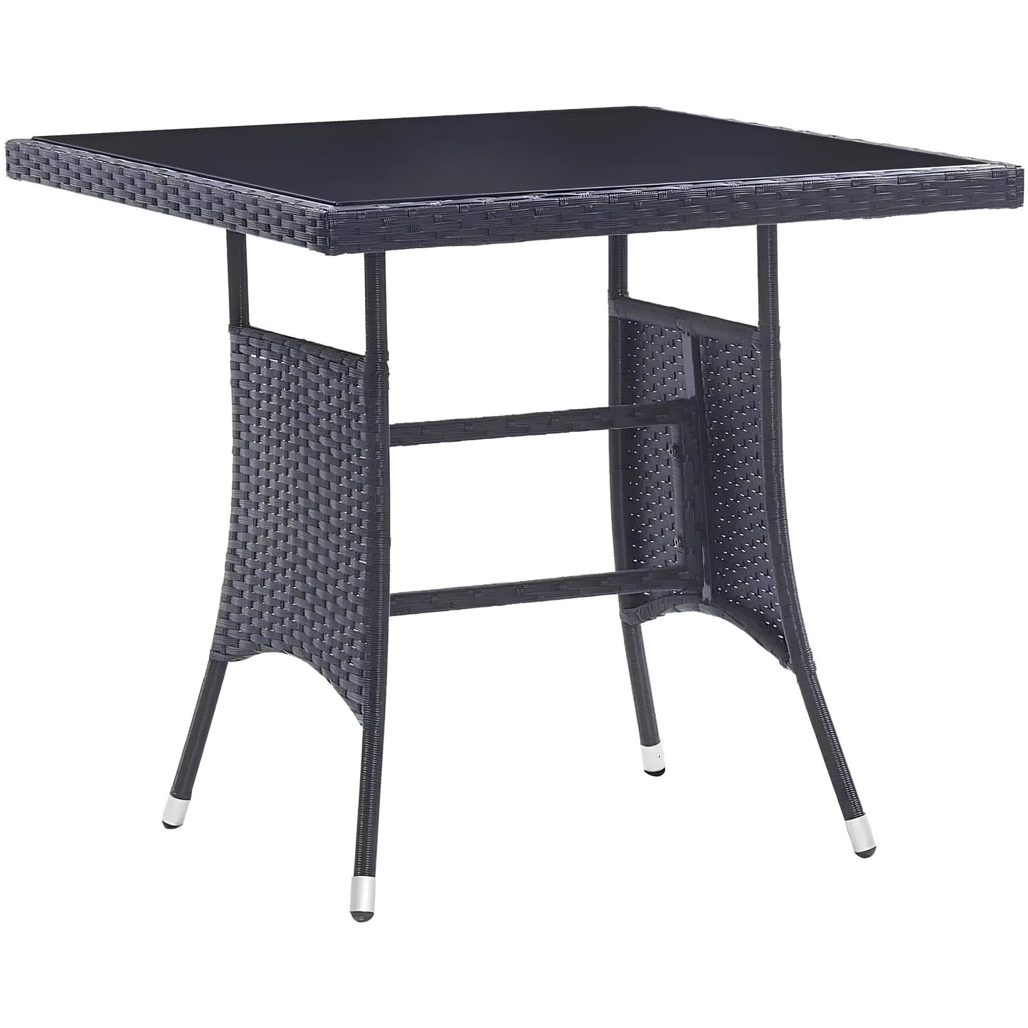 Black PVC Rattan Garden Furniture Set - Homevalley.co.uk