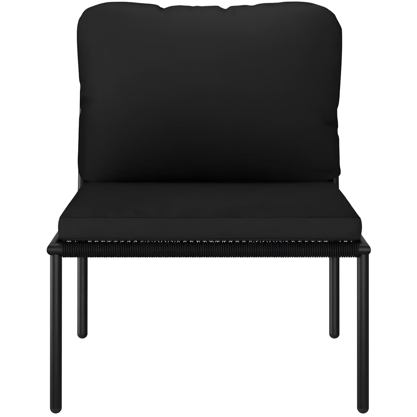 Black PVC Rattan Garden Furniture Set - Homevalley.co.uk