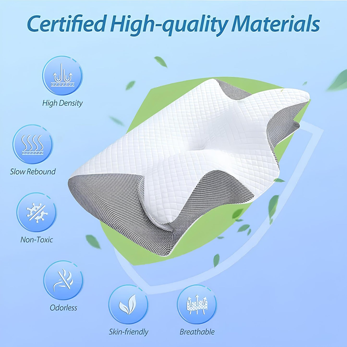 Butterfly Memory Foam Neck Pillow, Cervical Neck Massage - Homevalley.co.uk