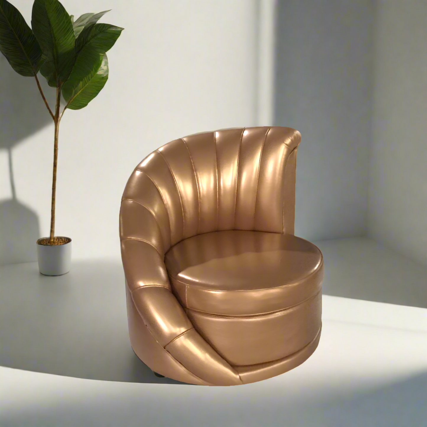 Genuine Leather Stylish Modern Asymmetrical Chair - Homevalley.co.uk