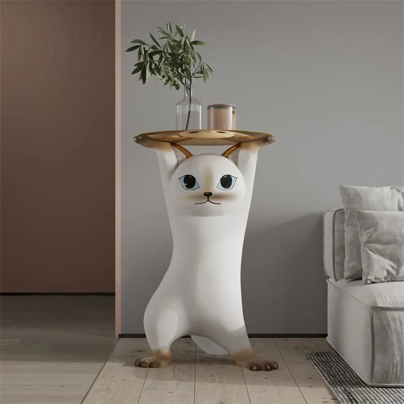 Cat Accent Side End Coffee Table - Homevalley.co.uk