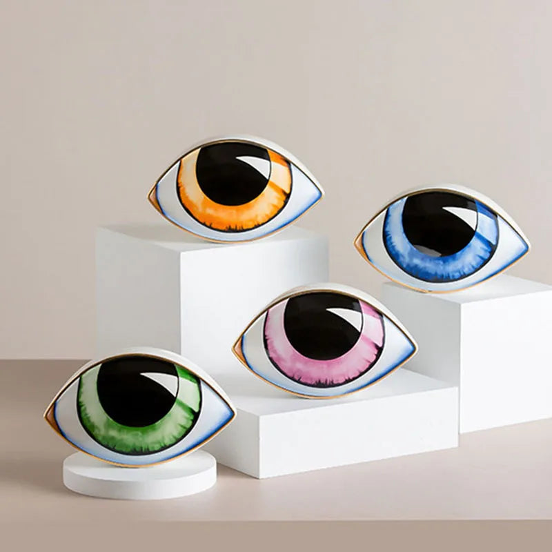 Ceramic Eye Ornament Sculpture - Homevalley.co.uk