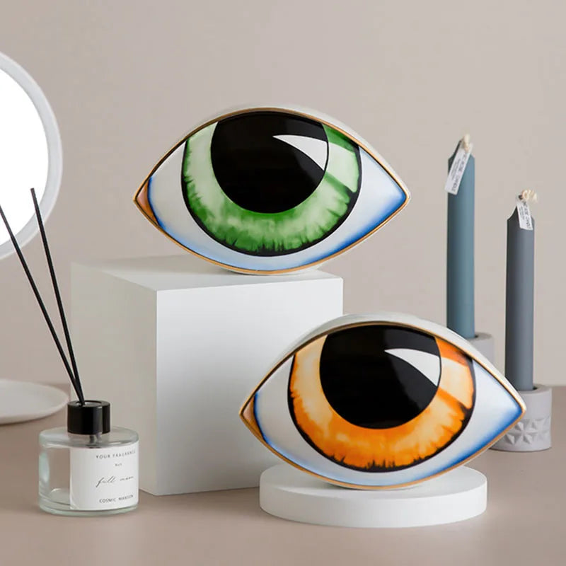 Ceramic Eye Ornament Sculpture - Homevalley.co.uk