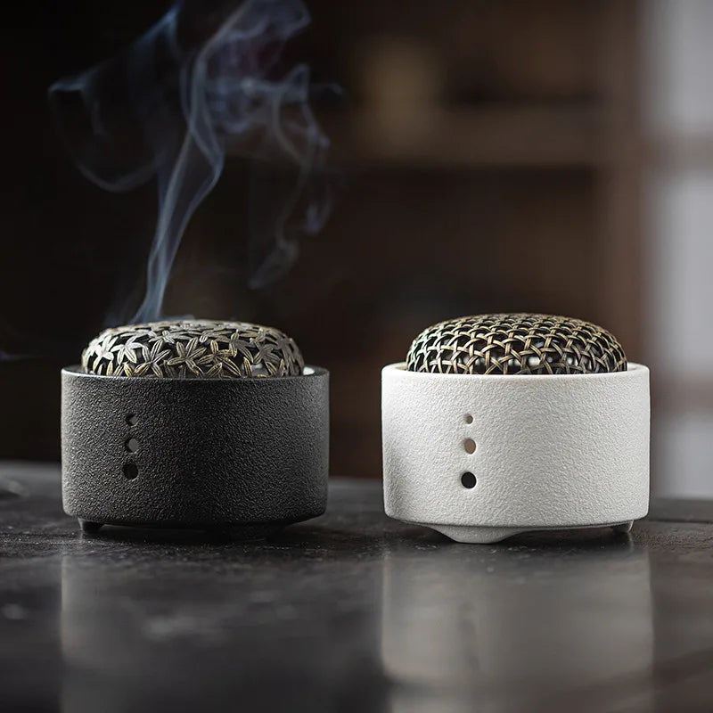 Ceramic Incense Holder Home Indoor/Temple Buddhist Hall Handmade Incense Burner - Homevalley.co.uk