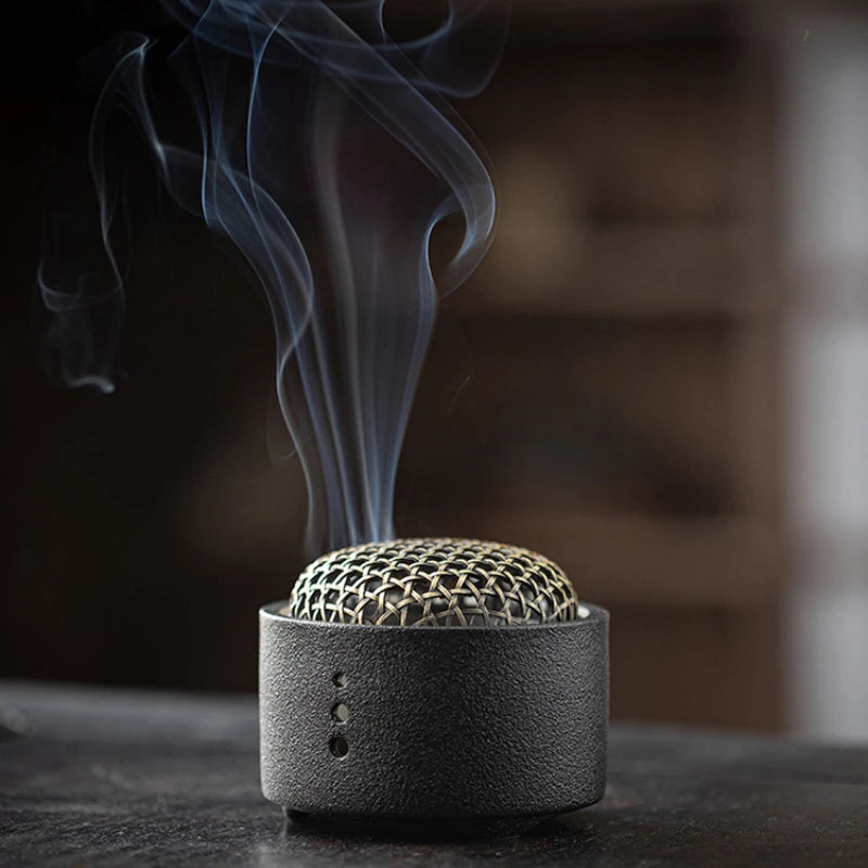 Ceramic Incense Holder Home Indoor/Temple Buddhist Hall Handmade Incense Burner - Homevalley.co.uk