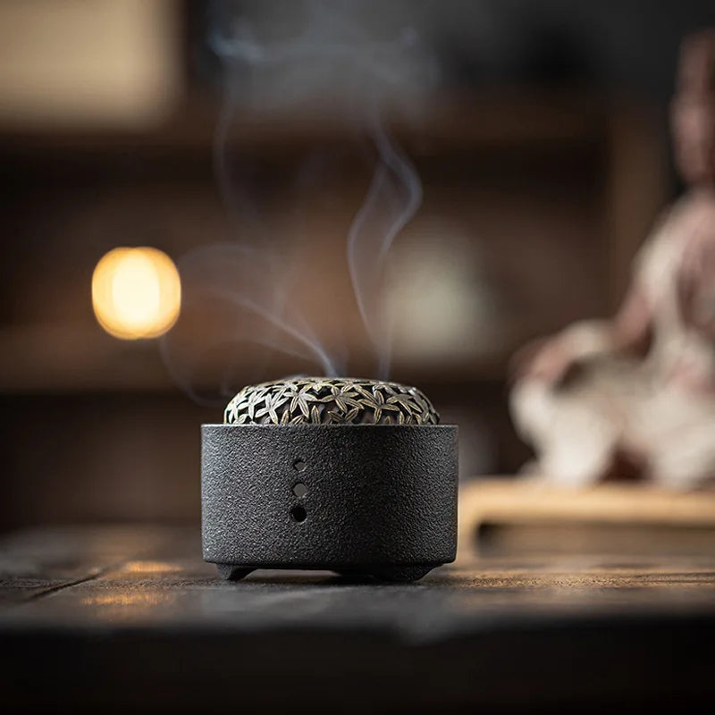 Ceramic Incense Holder Home Indoor/Temple Buddhist Hall Handmade Incense Burner - Homevalley.co.uk