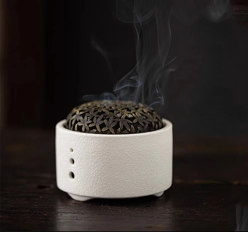 Ceramic Incense Holder Home Indoor/Temple Buddhist Hall Handmade Incense Burner - Homevalley.co.uk