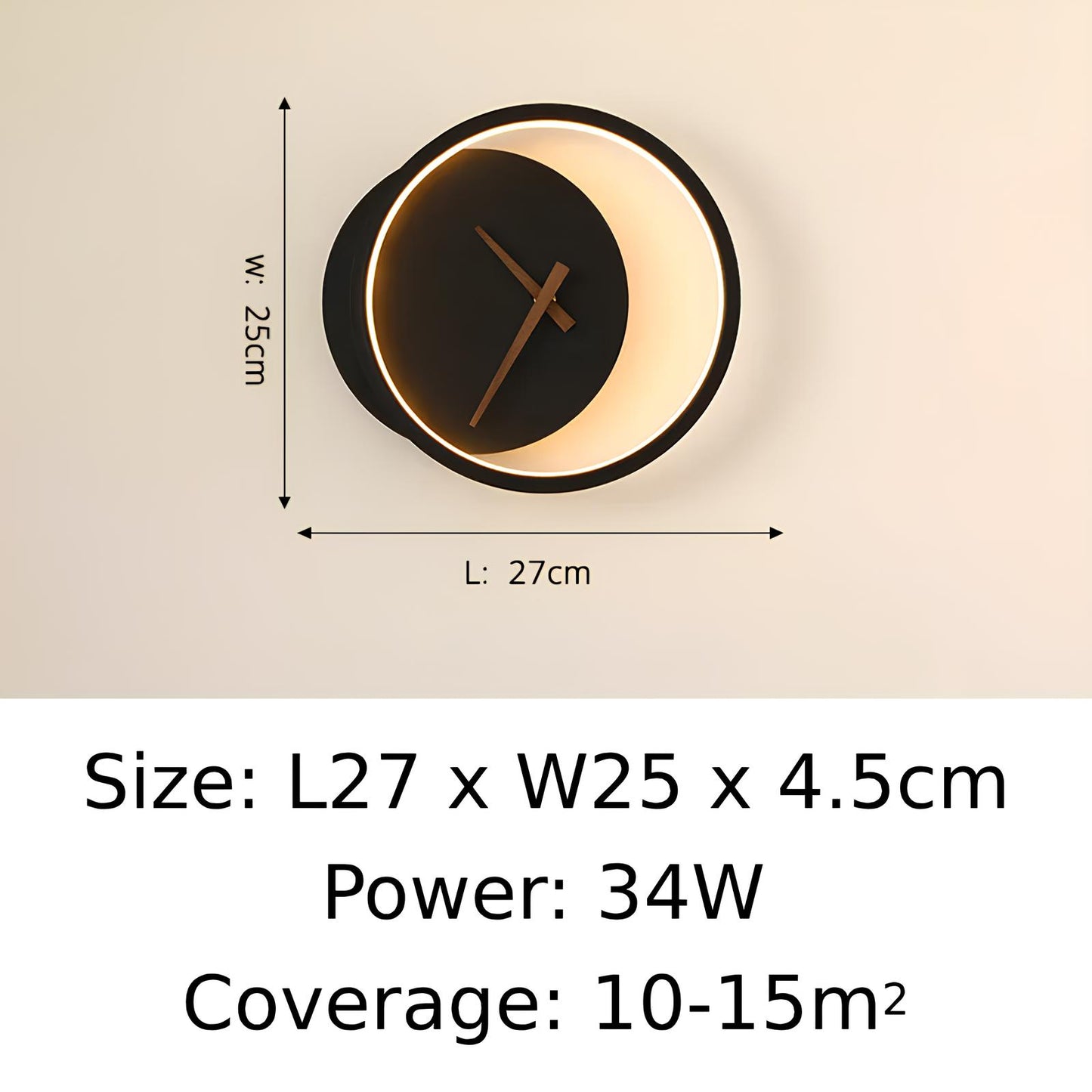 Clock Design LED Wall Lamp - Homevalley.co.uk