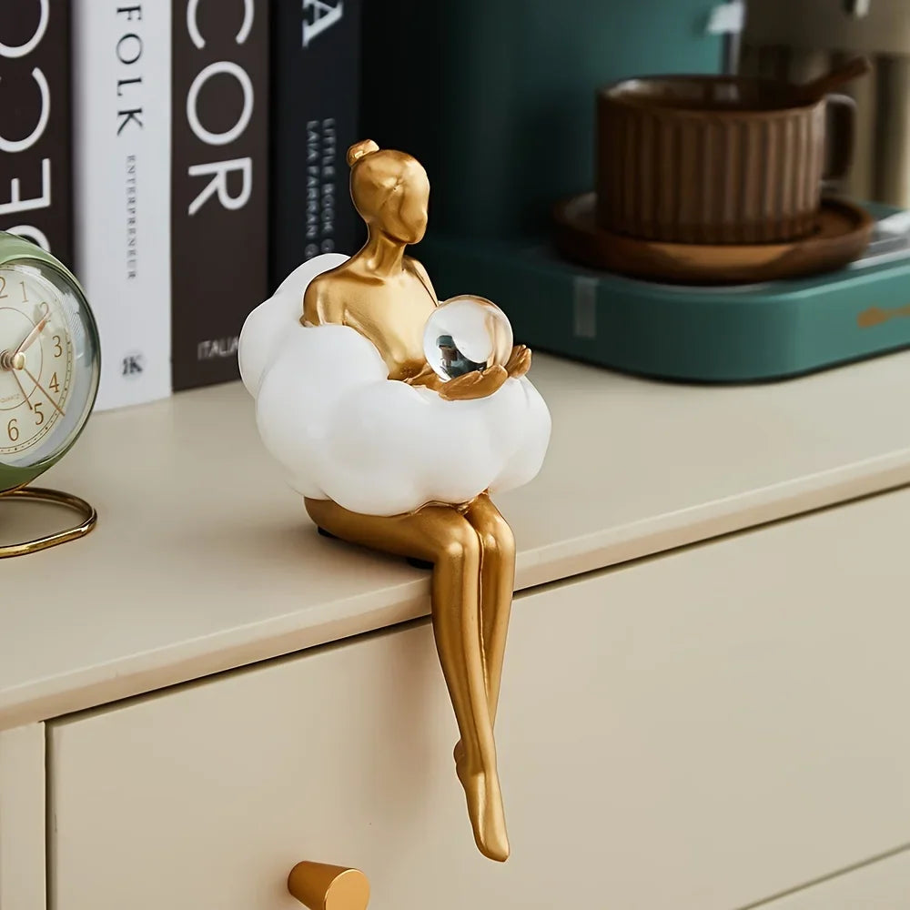 Cloud Girl Abstract Art Figurine Ornament - Homevalley.co.uk