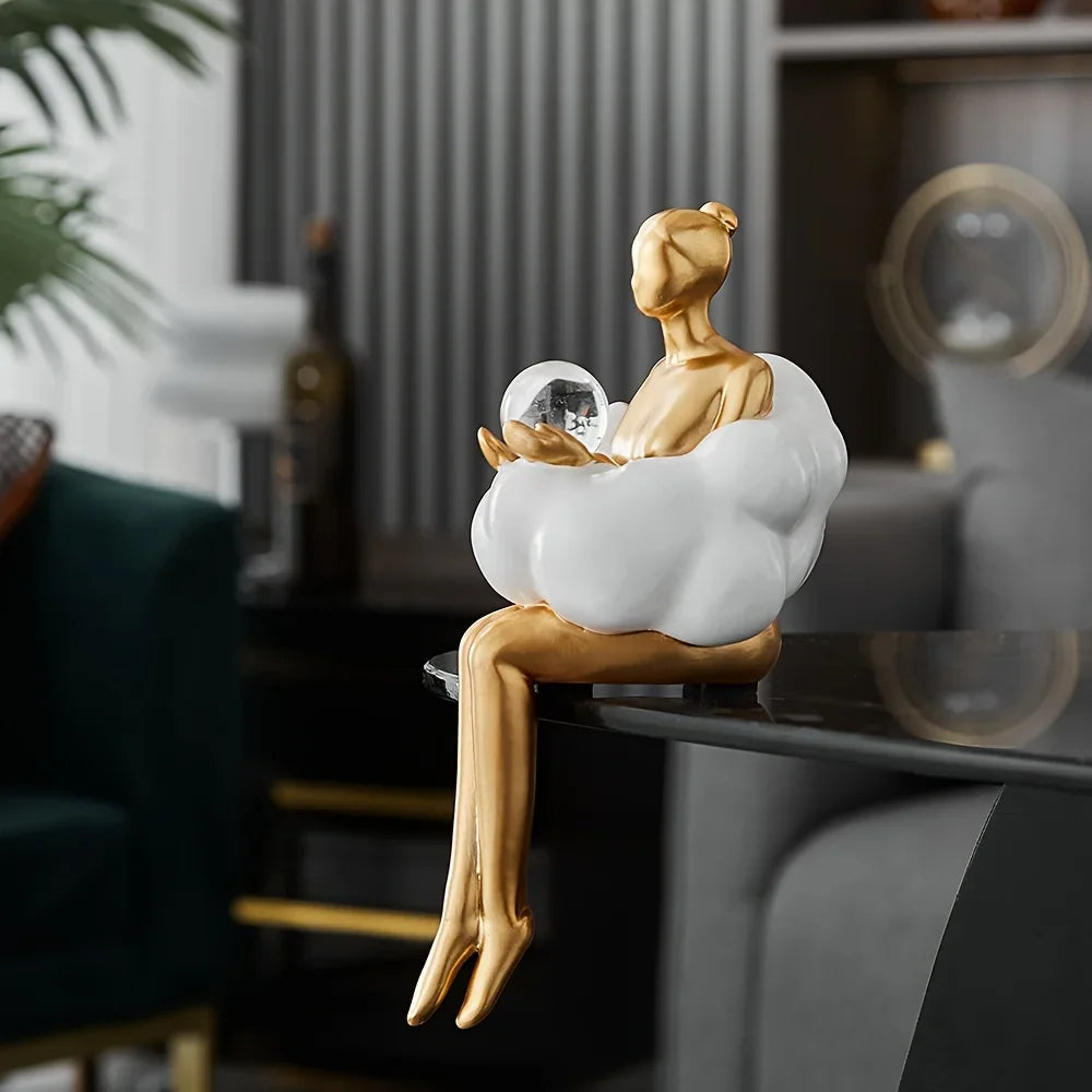 Cloud Girl Abstract Art Figurine Ornament - Homevalley.co.uk