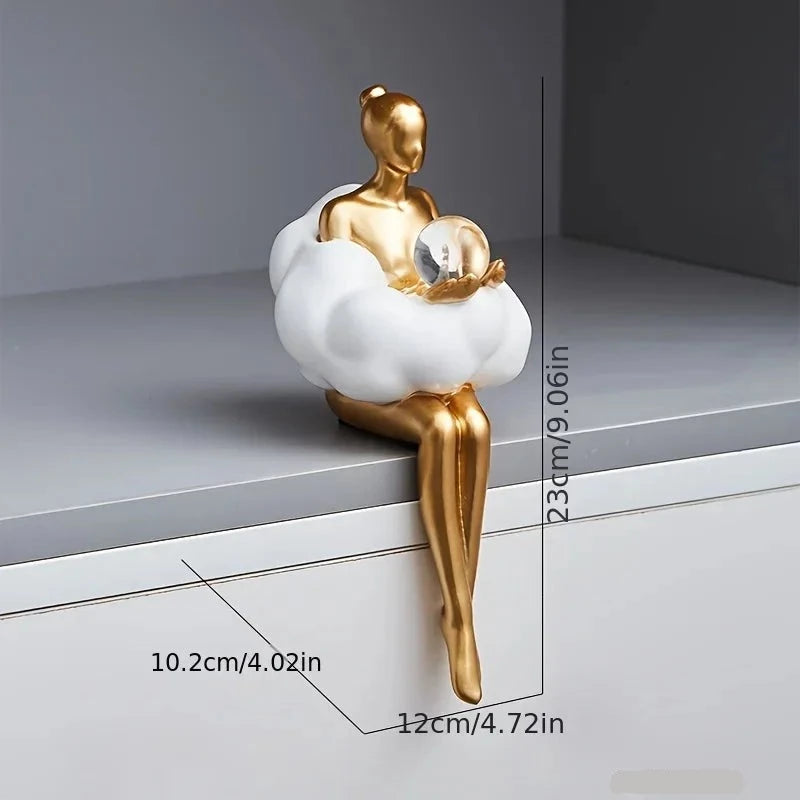 Cloud Girl Abstract Art Figurine Ornament - Homevalley.co.uk