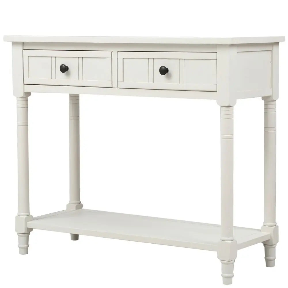 Console Table with Two Drawers and Bottom Shelf - Homevalley.co.uk