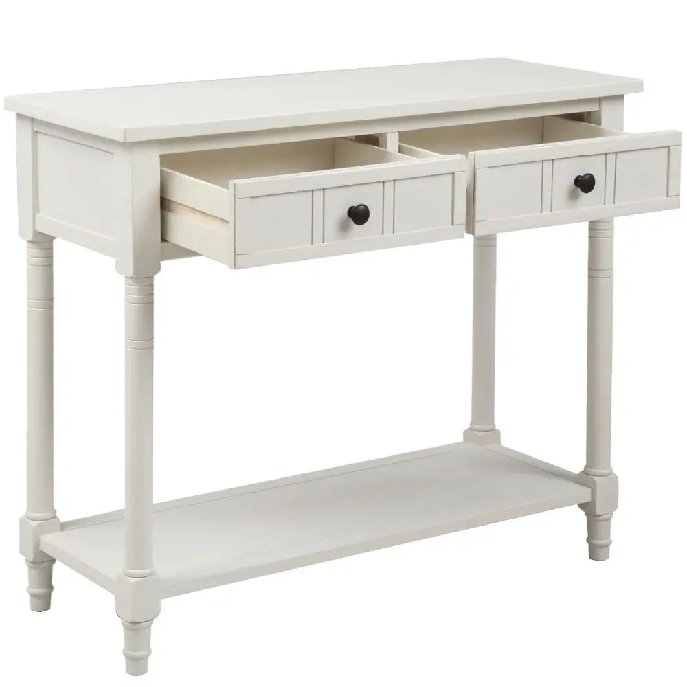 Console Table with Two Drawers and Bottom Shelf - Homevalley.co.uk