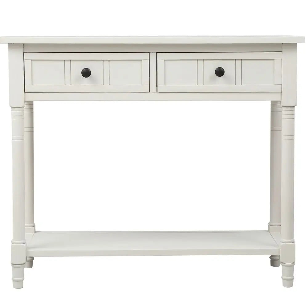 Console Table with Two Drawers and Bottom Shelf - Homevalley.co.uk