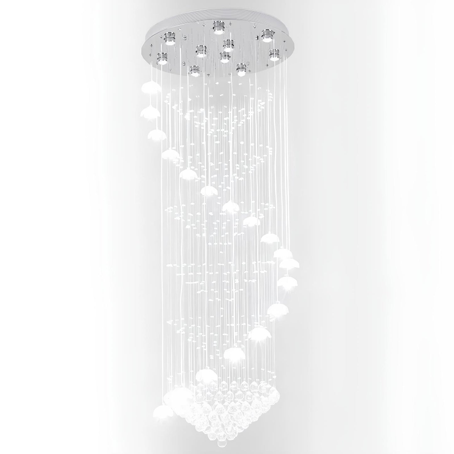 Crystal Raindrop Staircase Chandelier - Homevalley.co.uk
