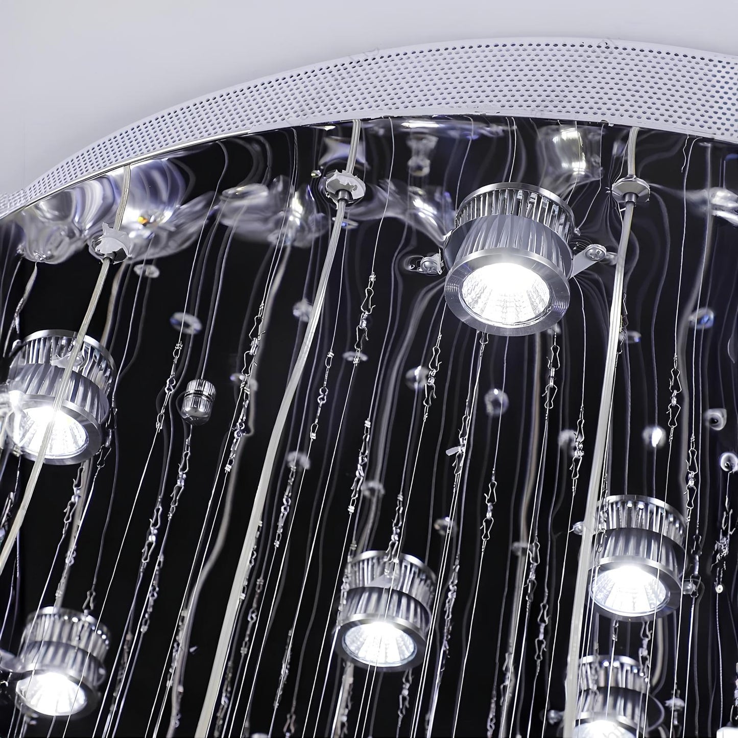Crystal Raindrop Staircase Chandelier - Homevalley.co.uk