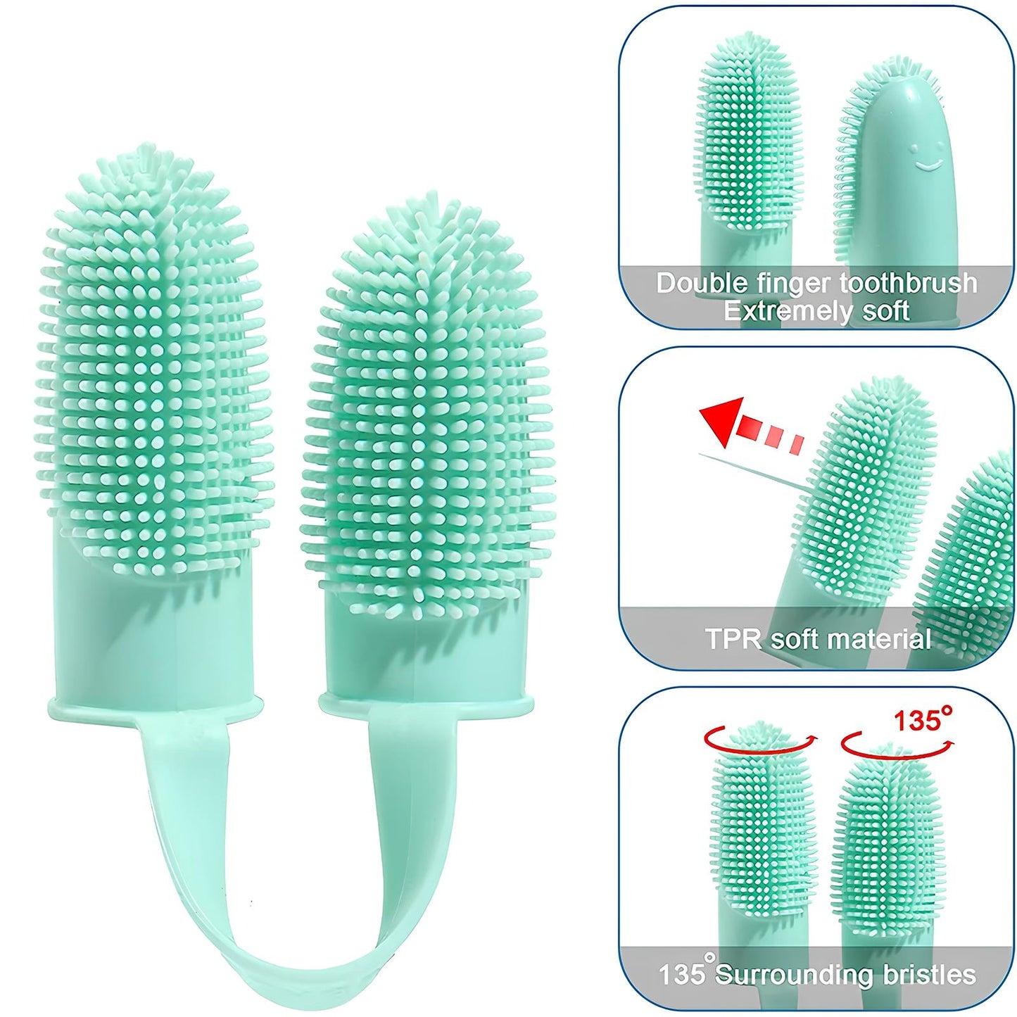 Dog Silicone Finger Toothbrush - Homevalley.co.uk