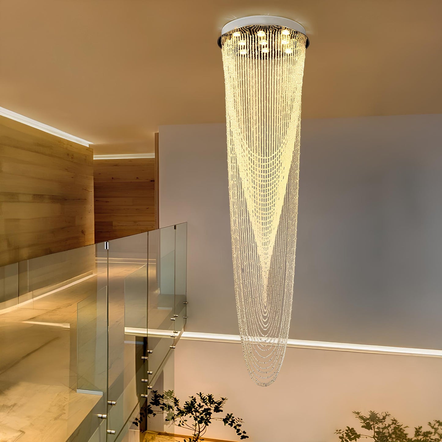 Duplex Crystal Staircase Chandelier - Homevalley.co.uk