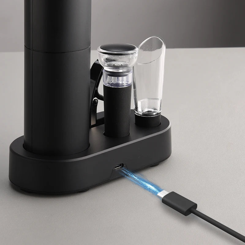 Electric Automatic Rechargeable Wine Bottle Opener with Charging Base - Homevalley.co.uk