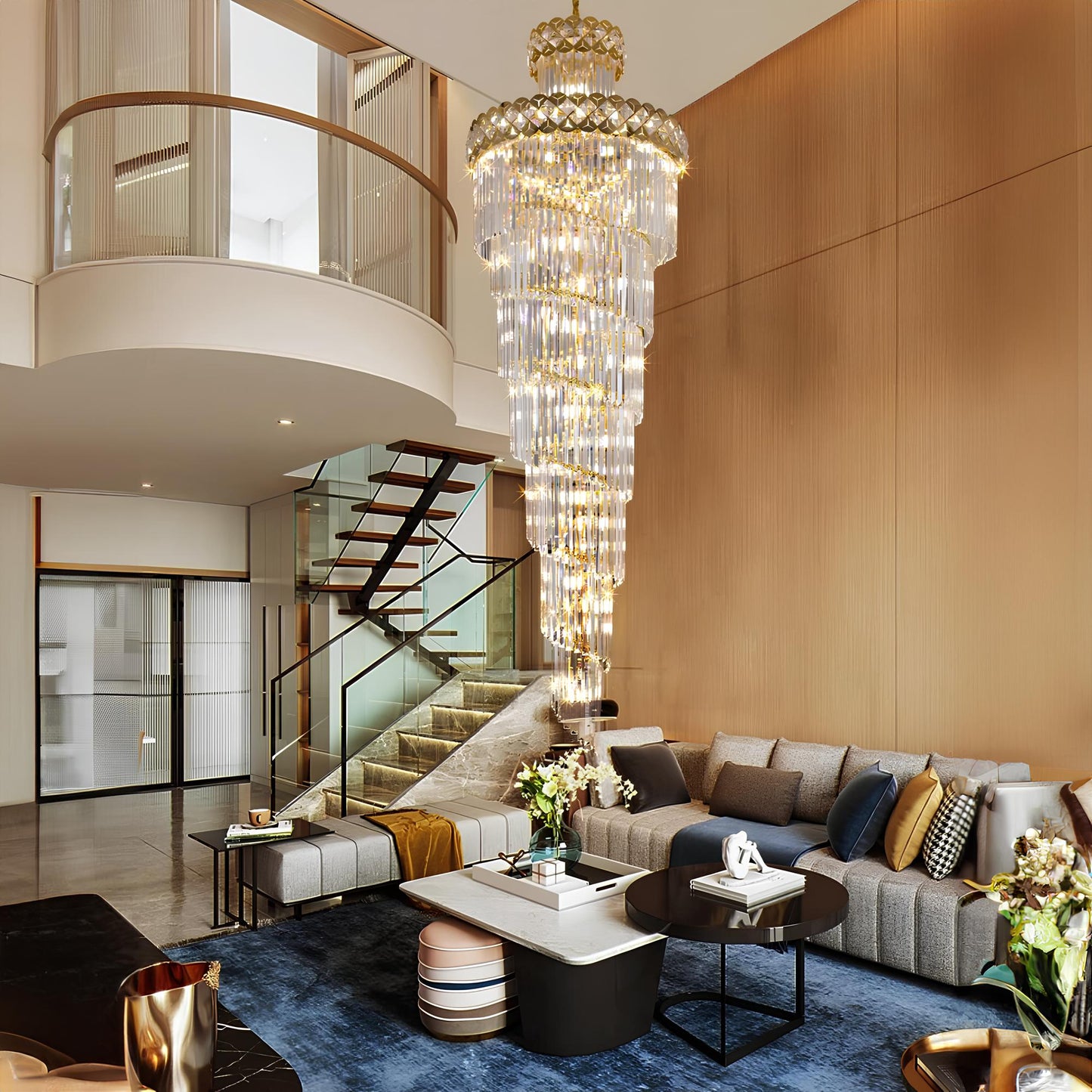 Exquisite Luxury Staircase Crystal Chandelier - Homevalley.co.uk