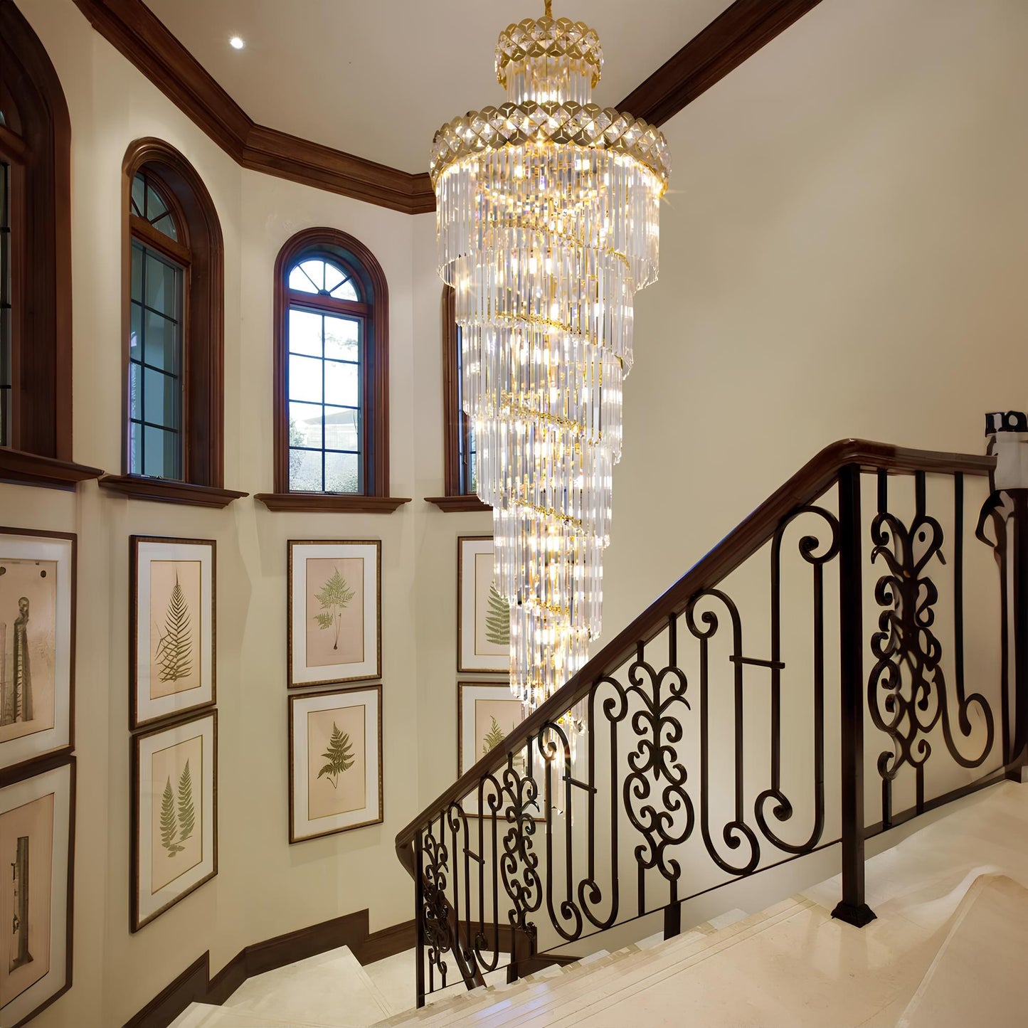 Exquisite Luxury Staircase Crystal Chandelier - Homevalley.co.uk