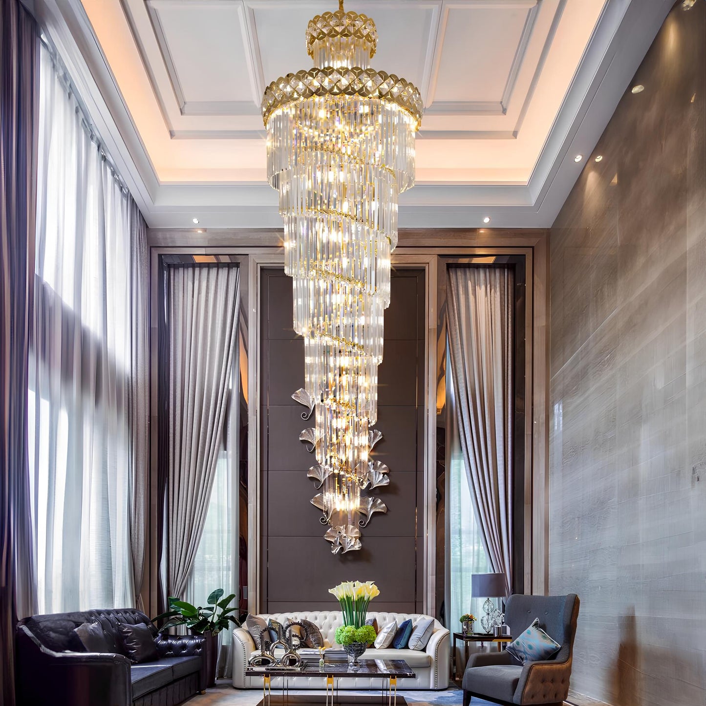 Exquisite Luxury Staircase Crystal Chandelier - Homevalley.co.uk