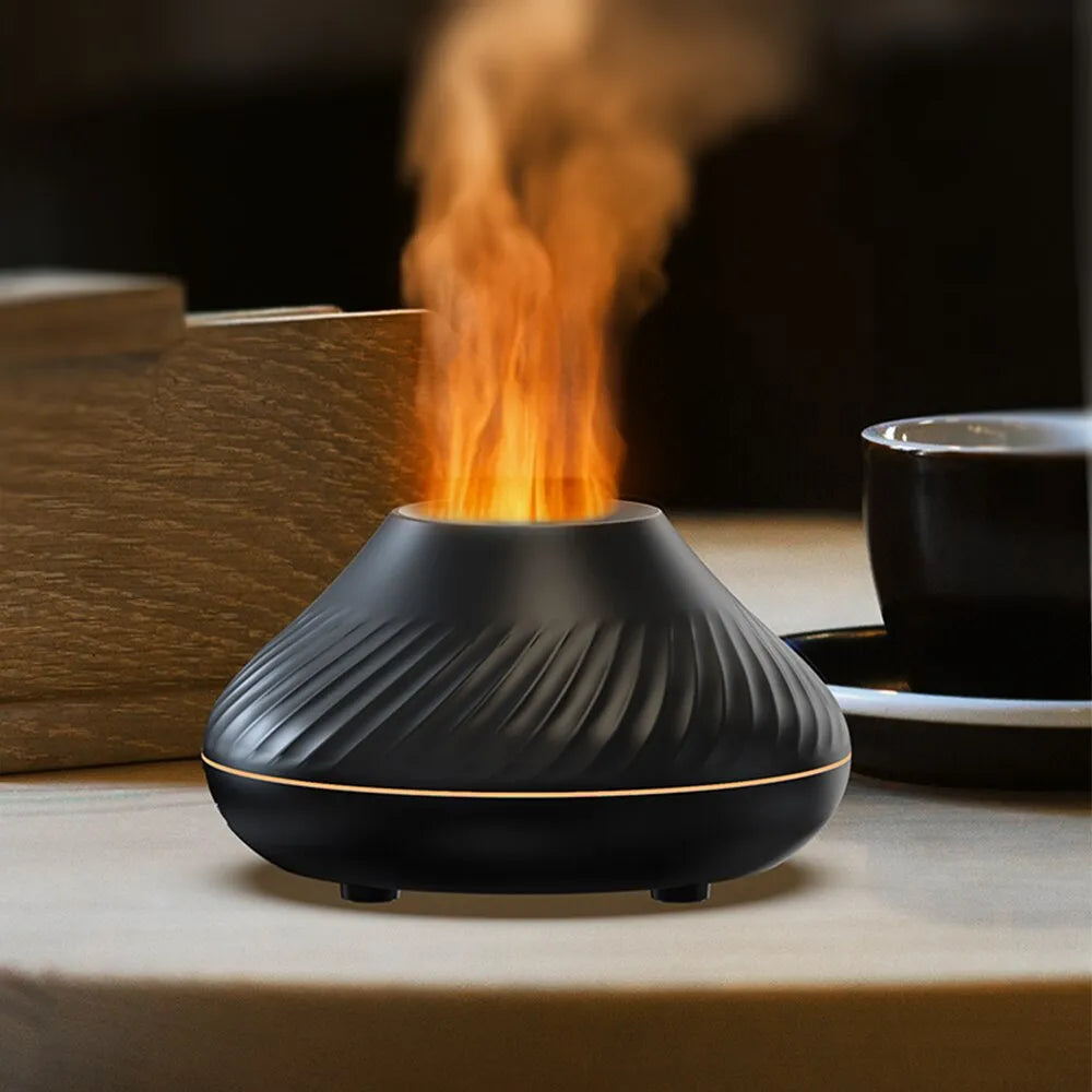 Flame Simulation Aromatherapy Humidifier Diffuser - Homevalley.co.uk