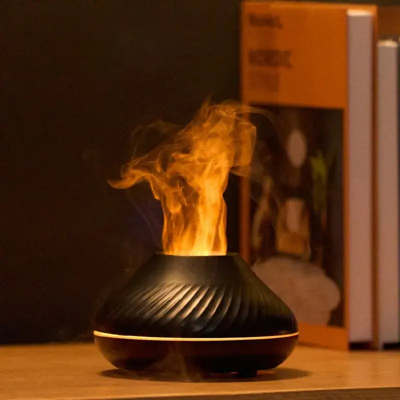 Flame Simulation Aromatherapy Humidifier Diffuser - Homevalley.co.uk