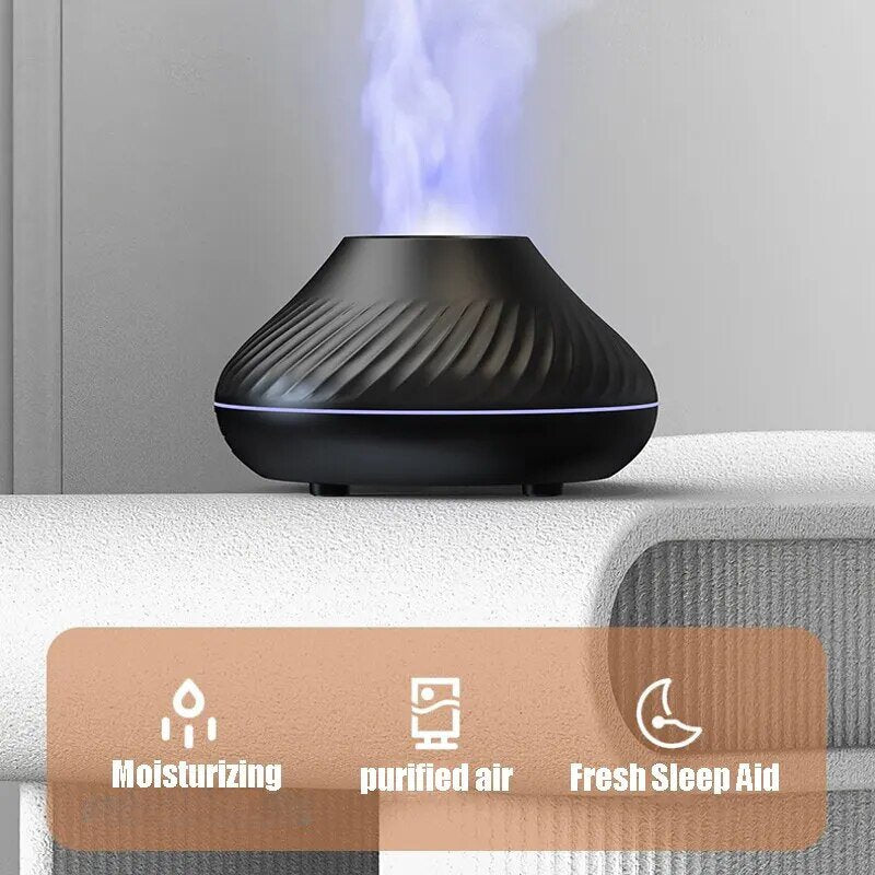 Flame Simulation Aromatherapy Humidifier Diffuser - Homevalley.co.uk