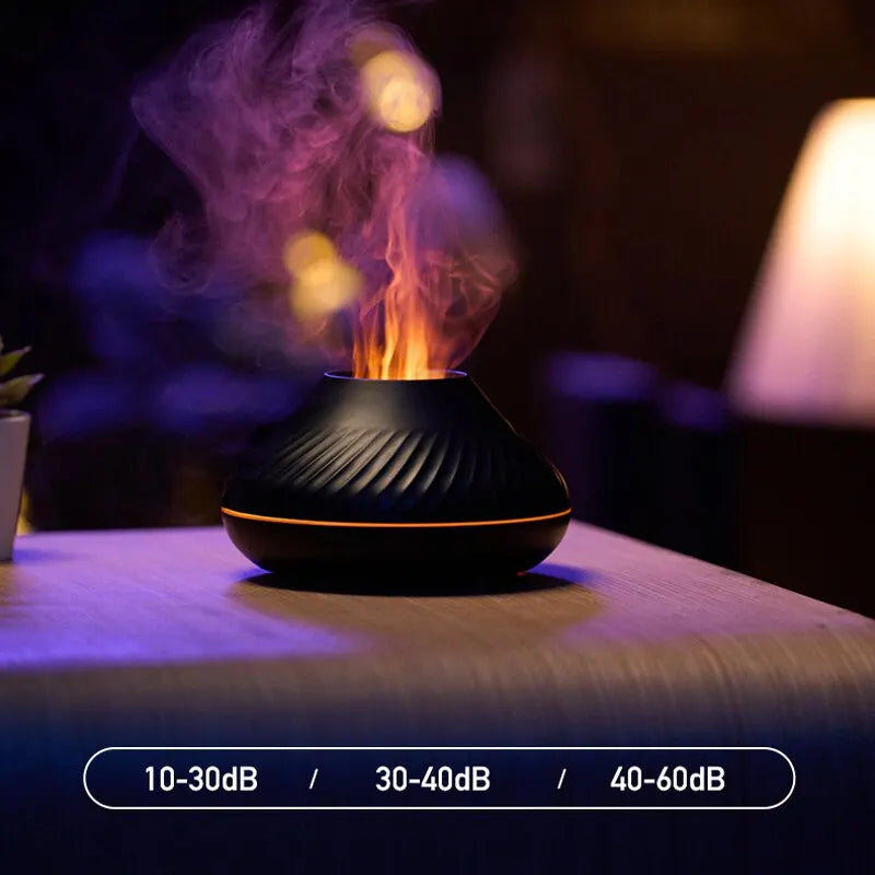 Flame Simulation Aromatherapy Humidifier Diffuser - Homevalley.co.uk