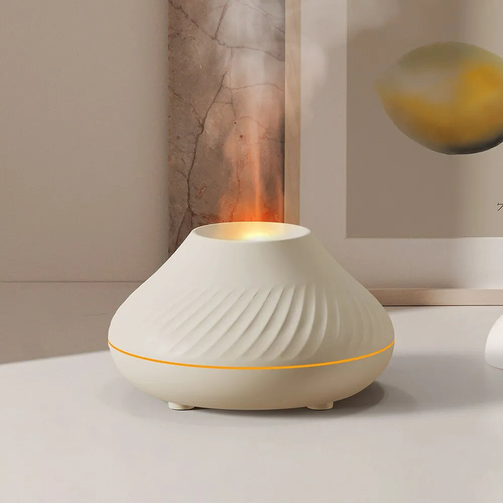 Flame Simulation Aromatherapy Humidifier Diffuser - Homevalley.co.uk