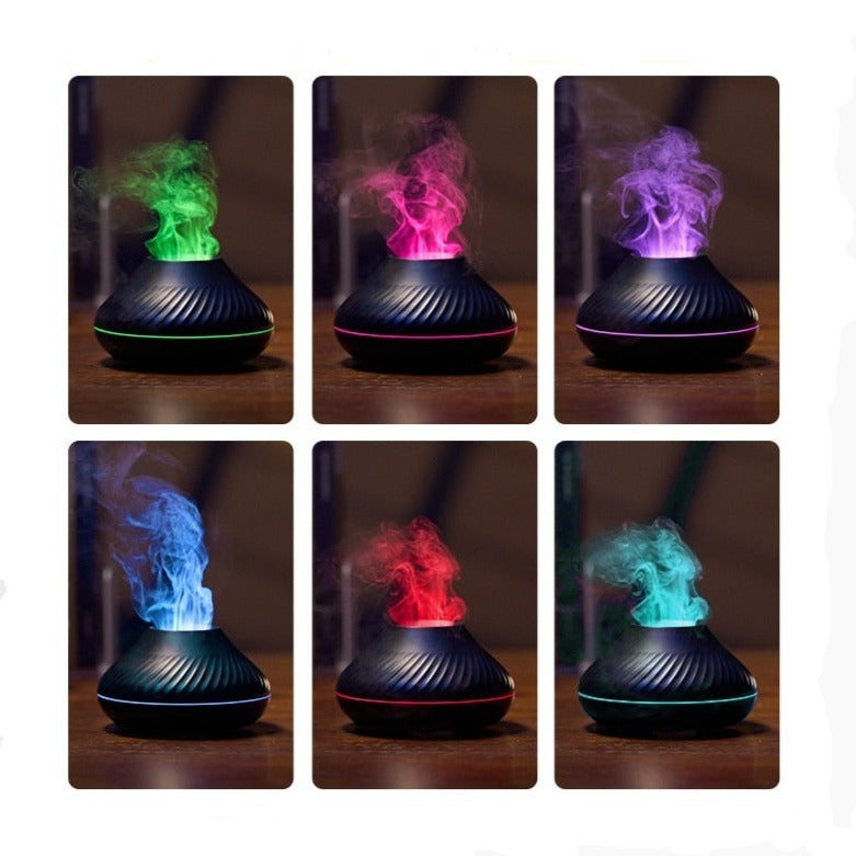 Flame Simulation Aromatherapy Humidifier Diffuser - Homevalley.co.uk