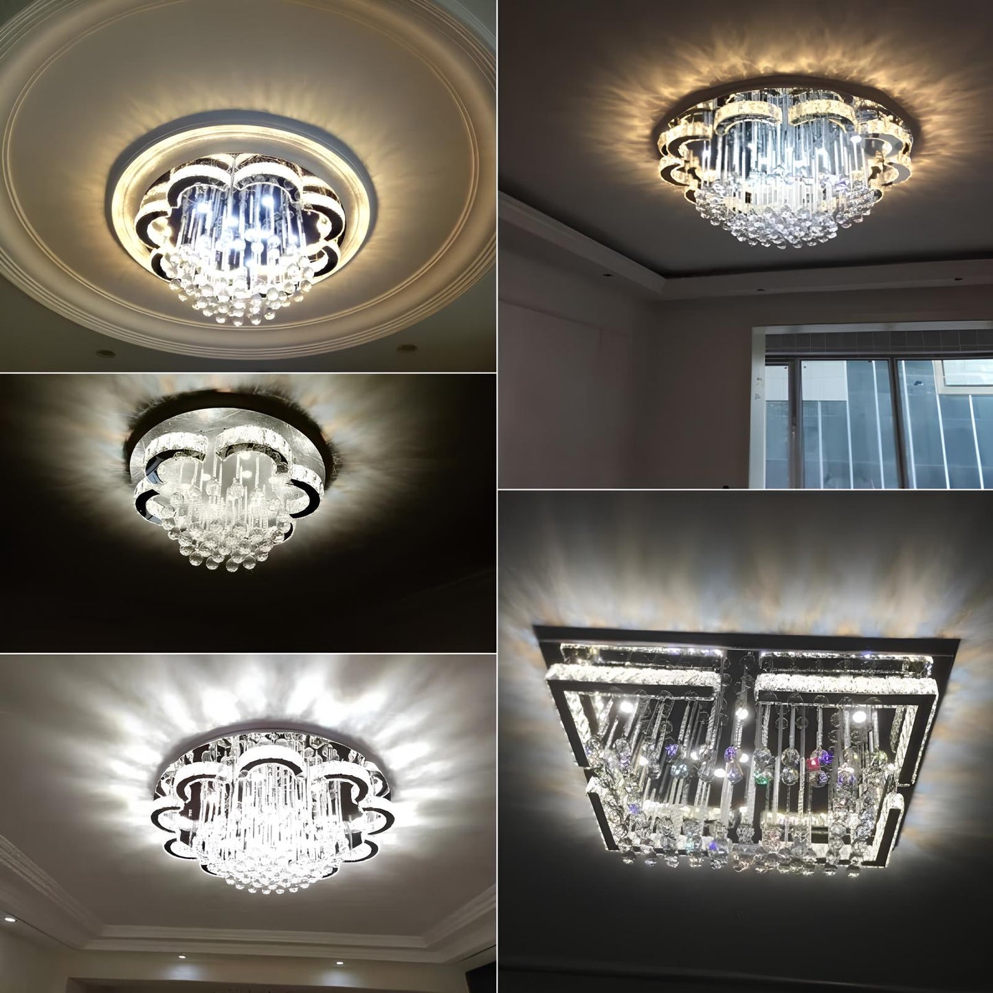 Floral Shape Crystal Chandelier Ceiling Lights - Homevalley.co.uk
