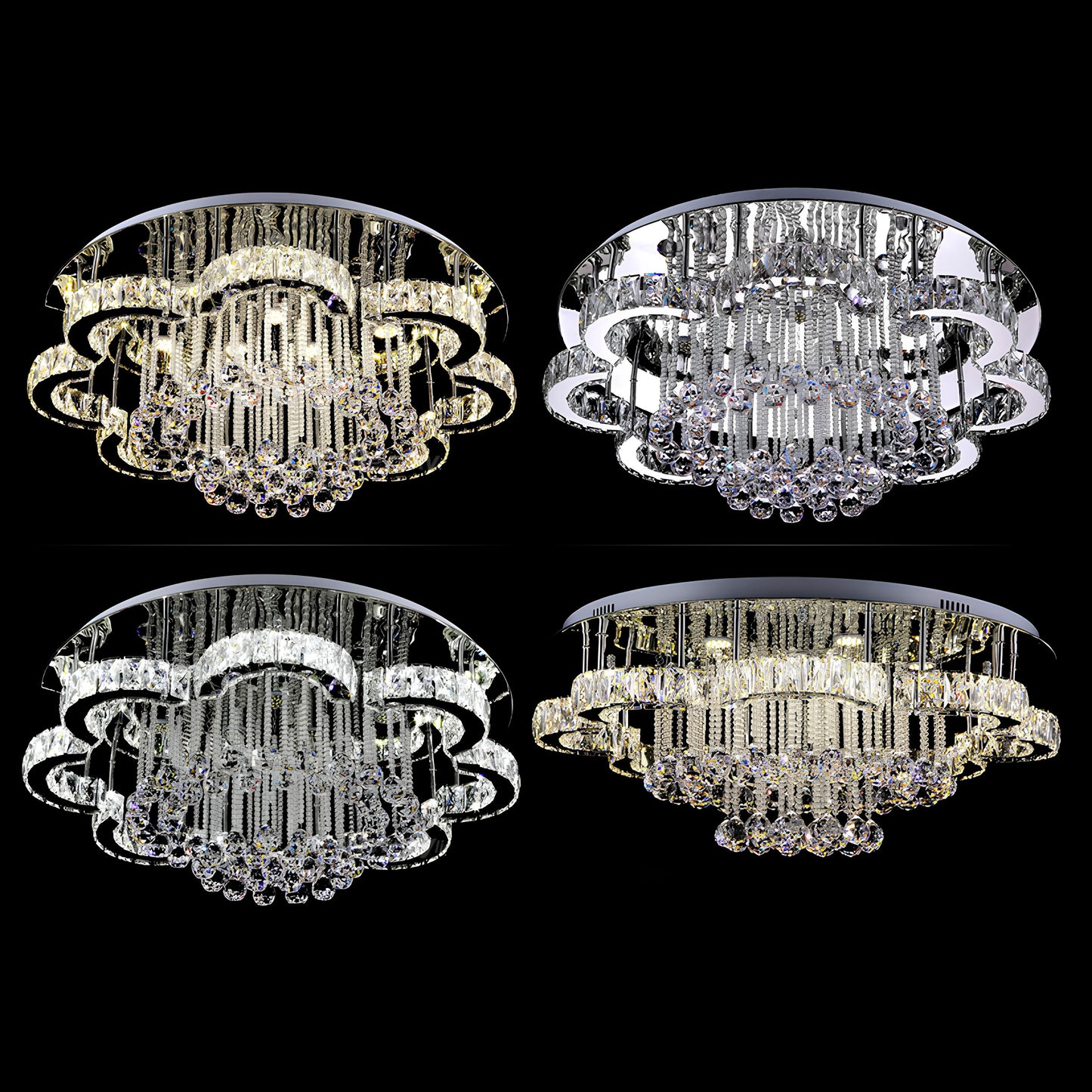 Floral Shape Crystal Chandelier Ceiling Lights - Homevalley.co.uk