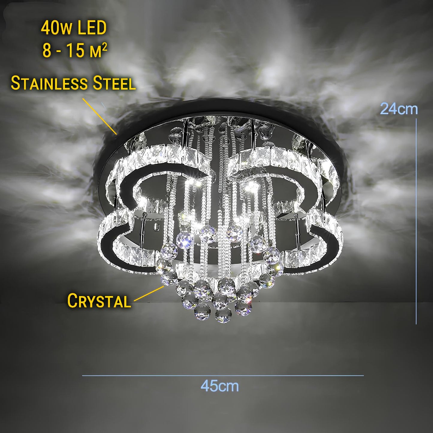 Floral Shape Crystal Chandelier Ceiling Lights - Homevalley.co.uk