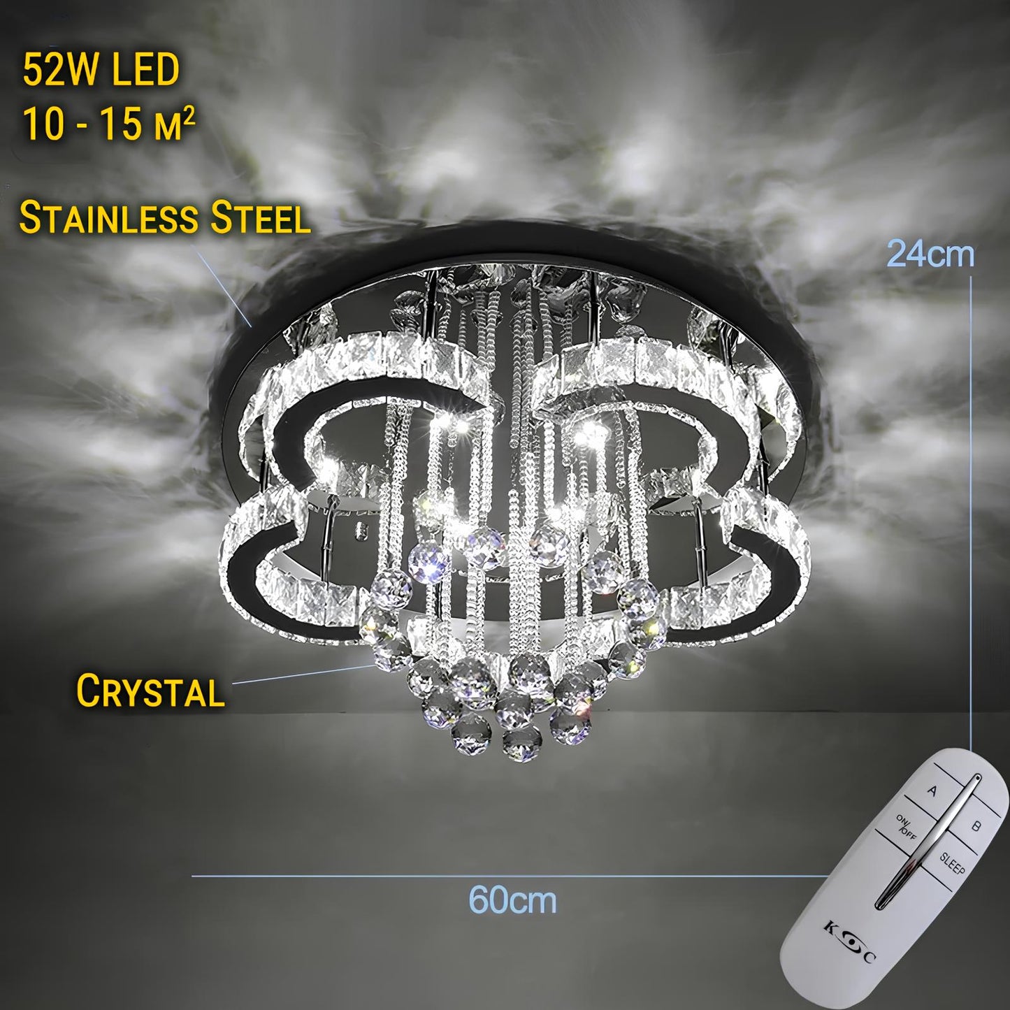 Floral Shape Crystal Chandelier Ceiling Lights - Homevalley.co.uk
