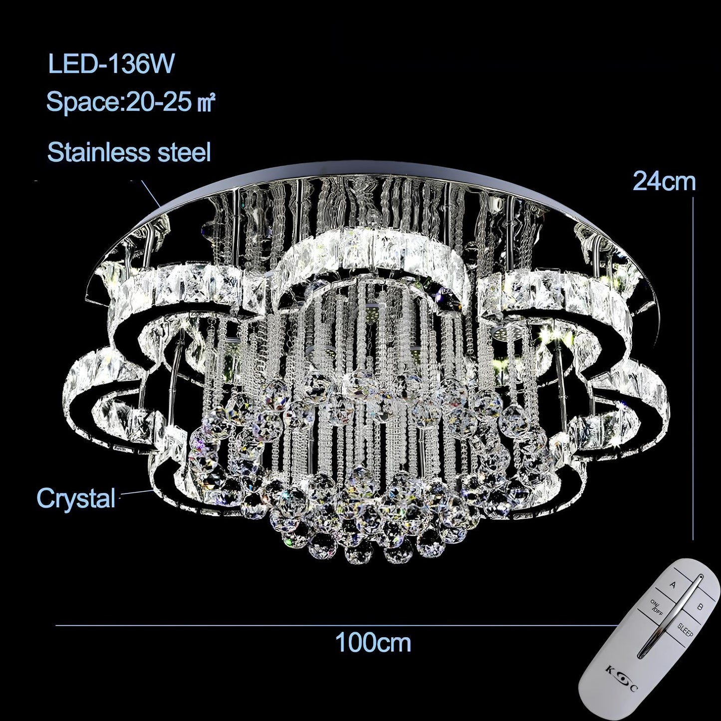 Floral Shape Crystal Chandelier Ceiling Lights - Homevalley.co.uk
