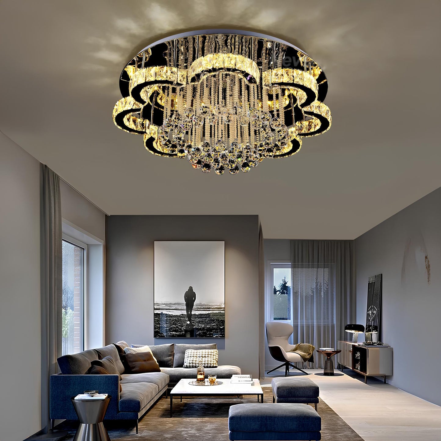 Floral Shape Crystal Chandelier Ceiling Lights - Homevalley.co.uk
