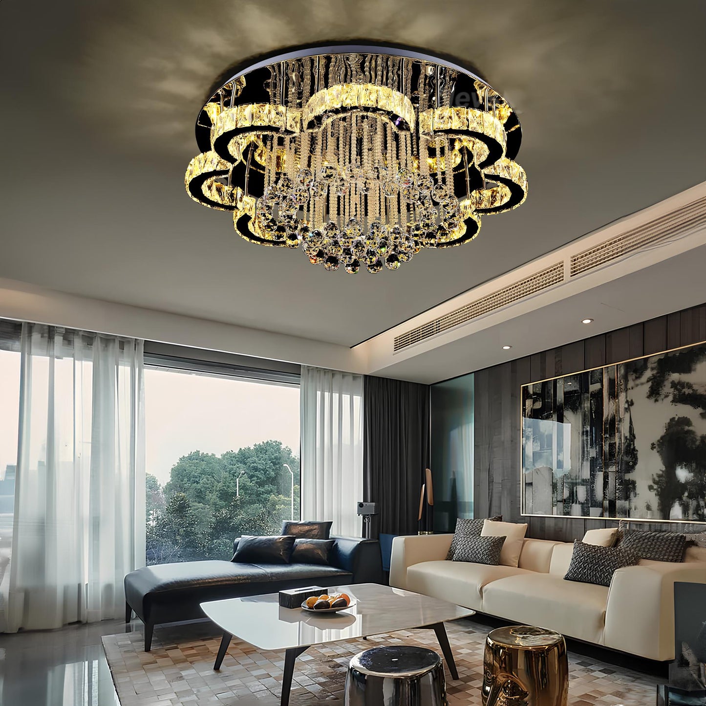 Floral Shape Crystal Chandelier Ceiling Lights - Homevalley.co.uk