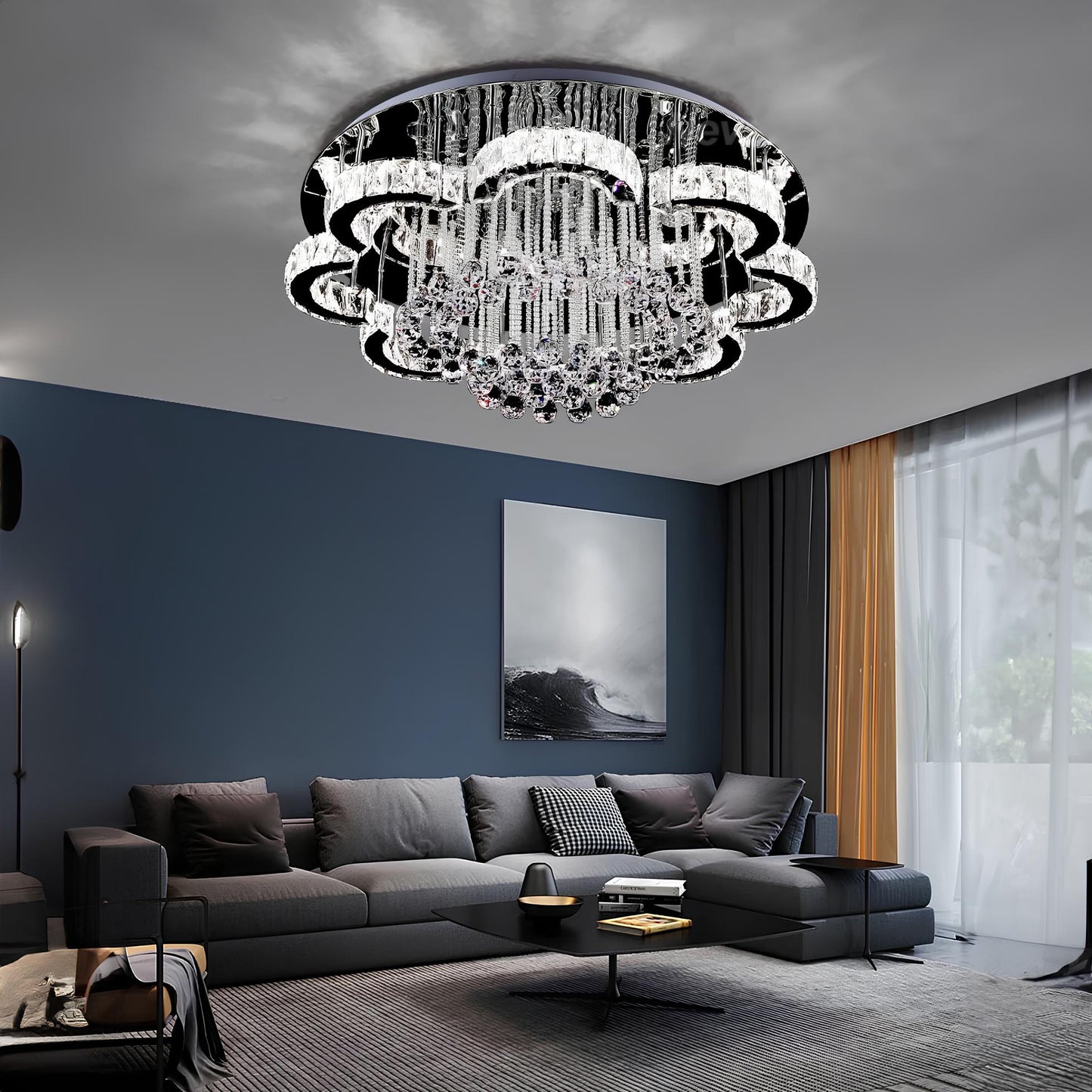 Floral Shape Crystal Chandelier Ceiling Lights - Homevalley.co.uk