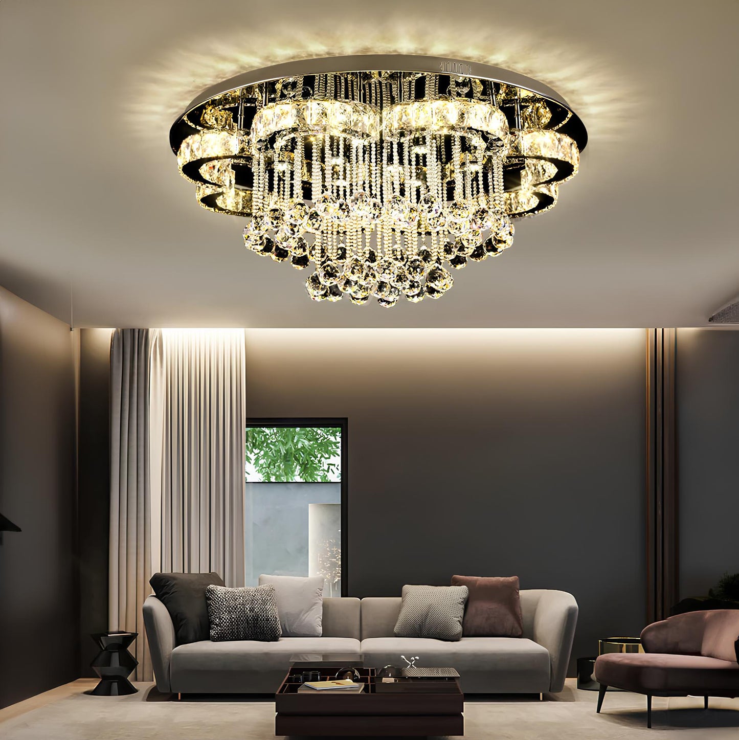 Floral Shape Crystal Chandelier Ceiling Lights - Homevalley.co.uk