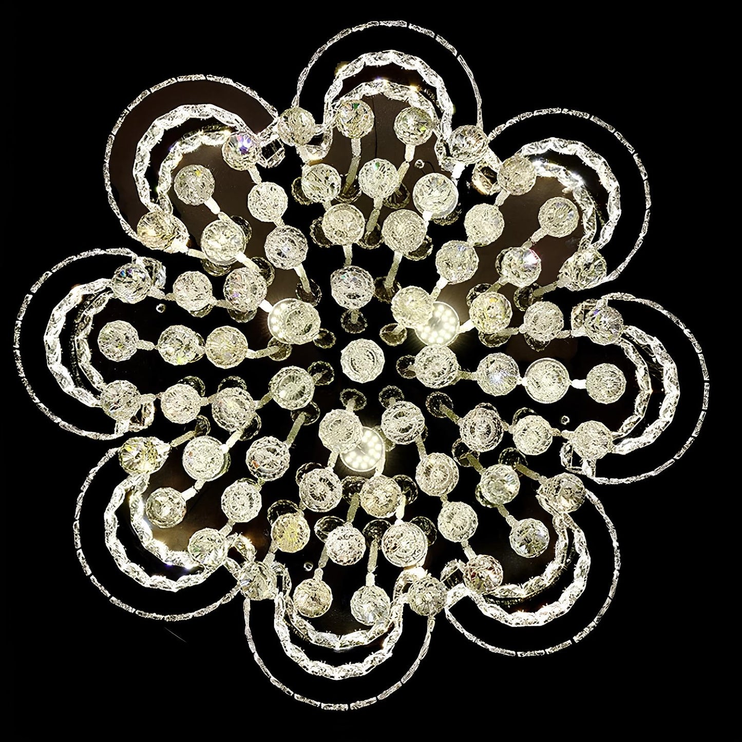 Floral Shape Crystal Chandelier Ceiling Lights - Homevalley.co.uk