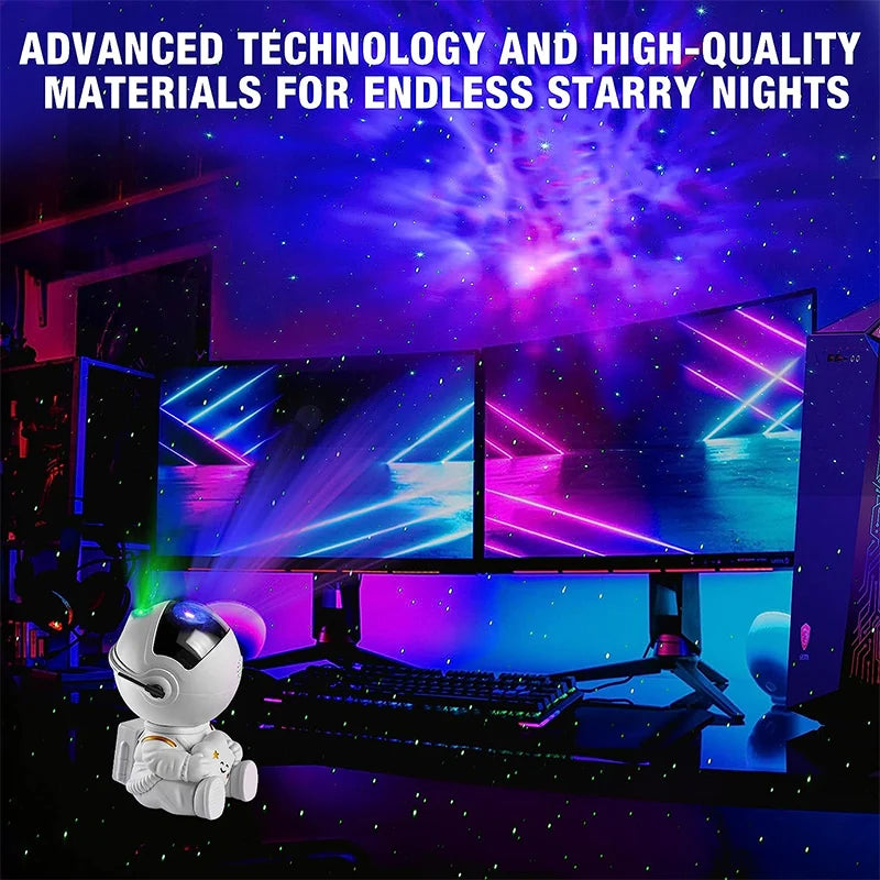 Galaxy Astronaut Star Projector LED Night Light Starry Sky - Homevalley.co.uk