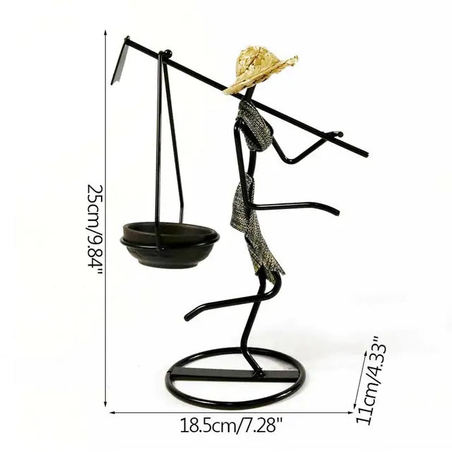 Girl Character Iron Candlestick - Homevalley.co.uk