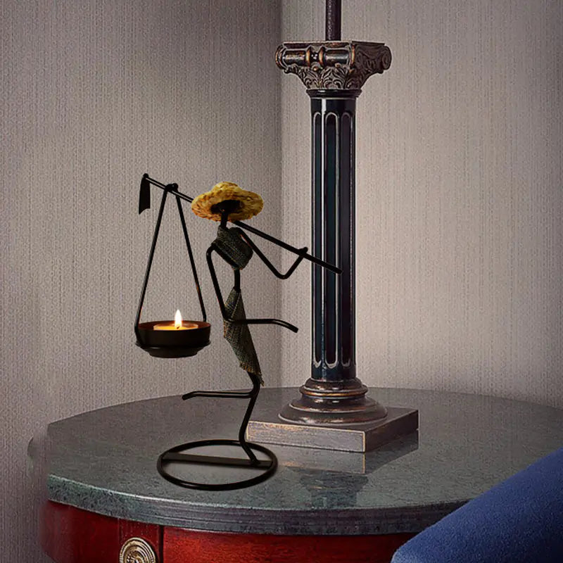Girl Character Iron Candlestick - Homevalley.co.uk