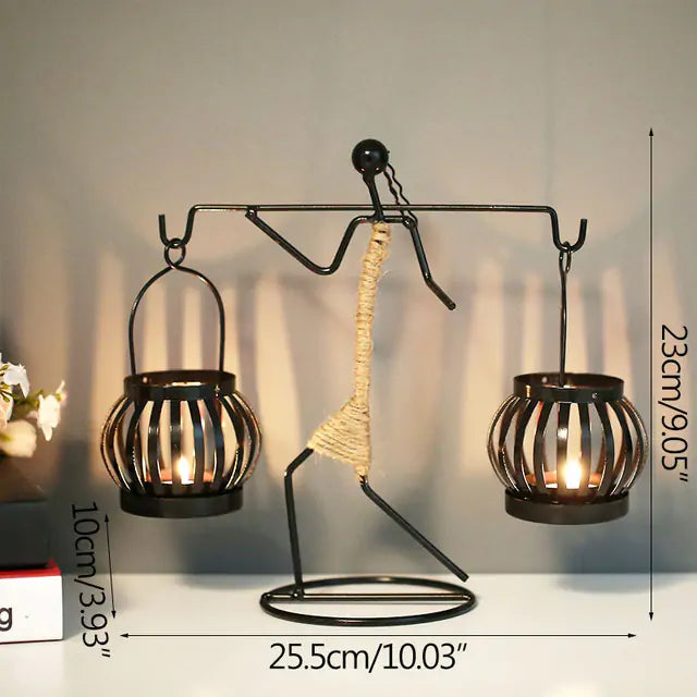 Girl Character Iron Candlestick - Homevalley.co.uk